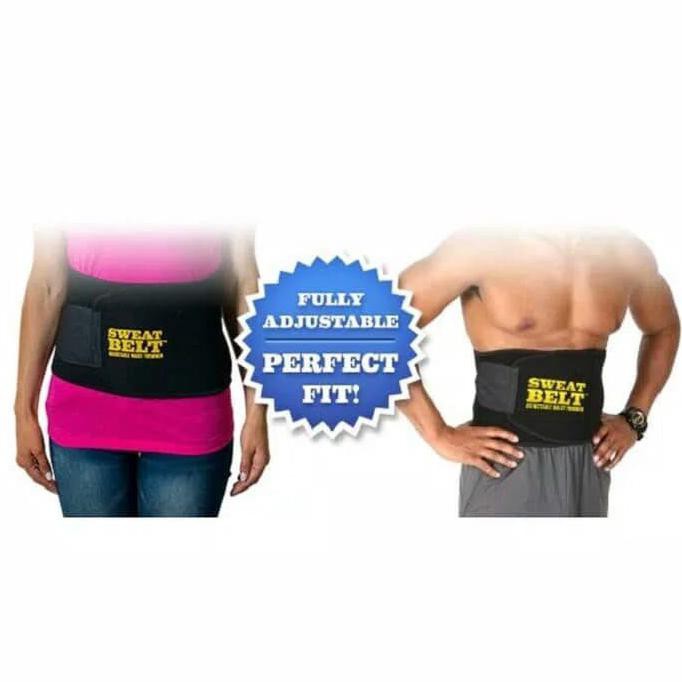 Belt Sabuk Gym Fitnes Pelangsing Pria Wanita Sweatbelt Sweat Belt