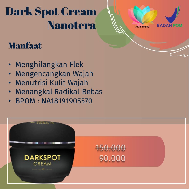 Krim Jerawat Ampuh Paket Acne BPOM  Nanotera Skincare Pria dan Bekasnya Kulit Berminyak Bruntusan-Dark Spot