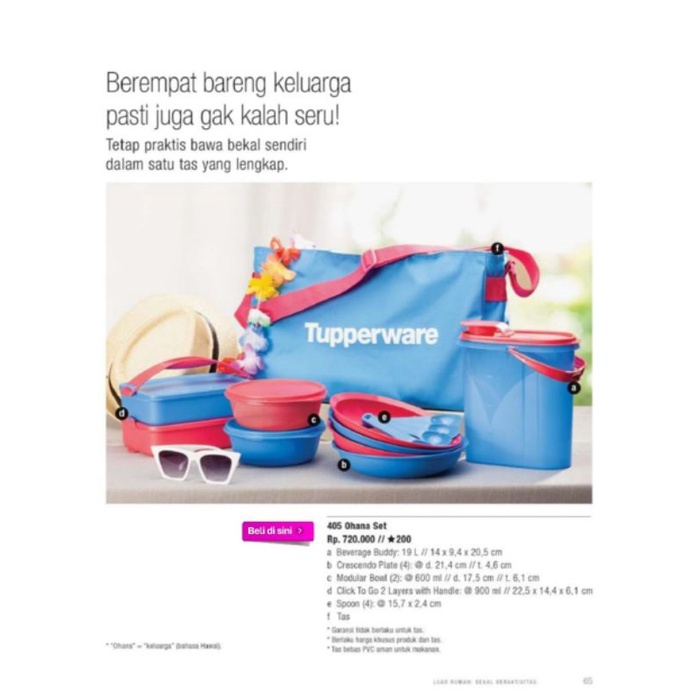 Ohana Set Tupperware