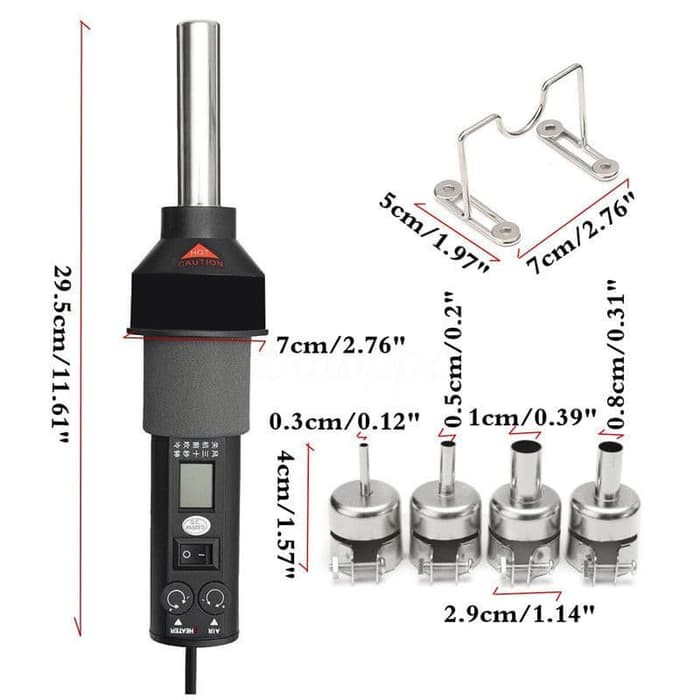 Portable 450W LCD Display Hot Air Heat Gun Soldering Station *PN01