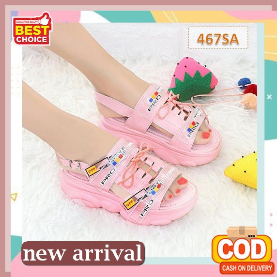 Virall  Sandal Anak Perempuan Model Dewasa / Sandal Anak Perempuan Bahan Kulit Sintetis / Sandal Tep