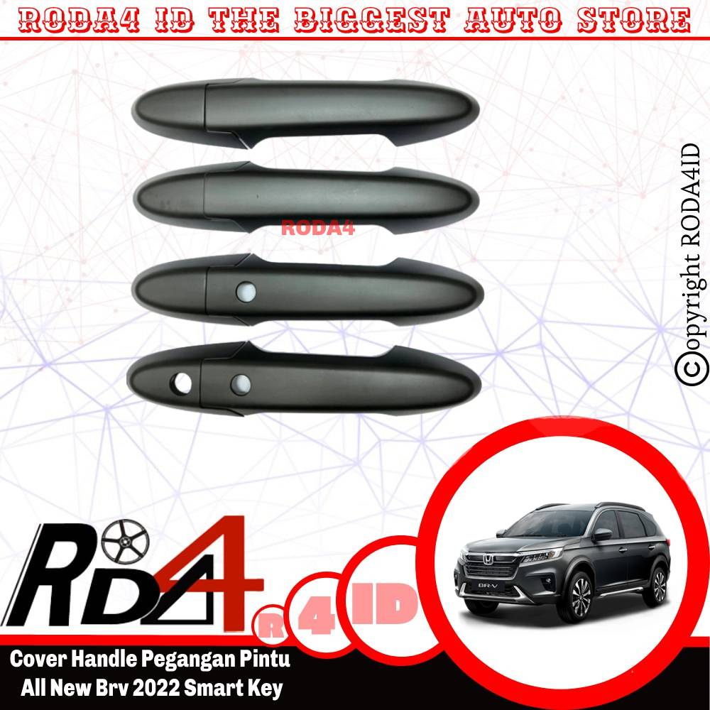 Cover Handle Gagang Pintu Honda All New Brv 2022 Hitam Dop Hitam Glossy Carbon Paket Outer Handle Mangkok Tutup Bensin Tank Cover