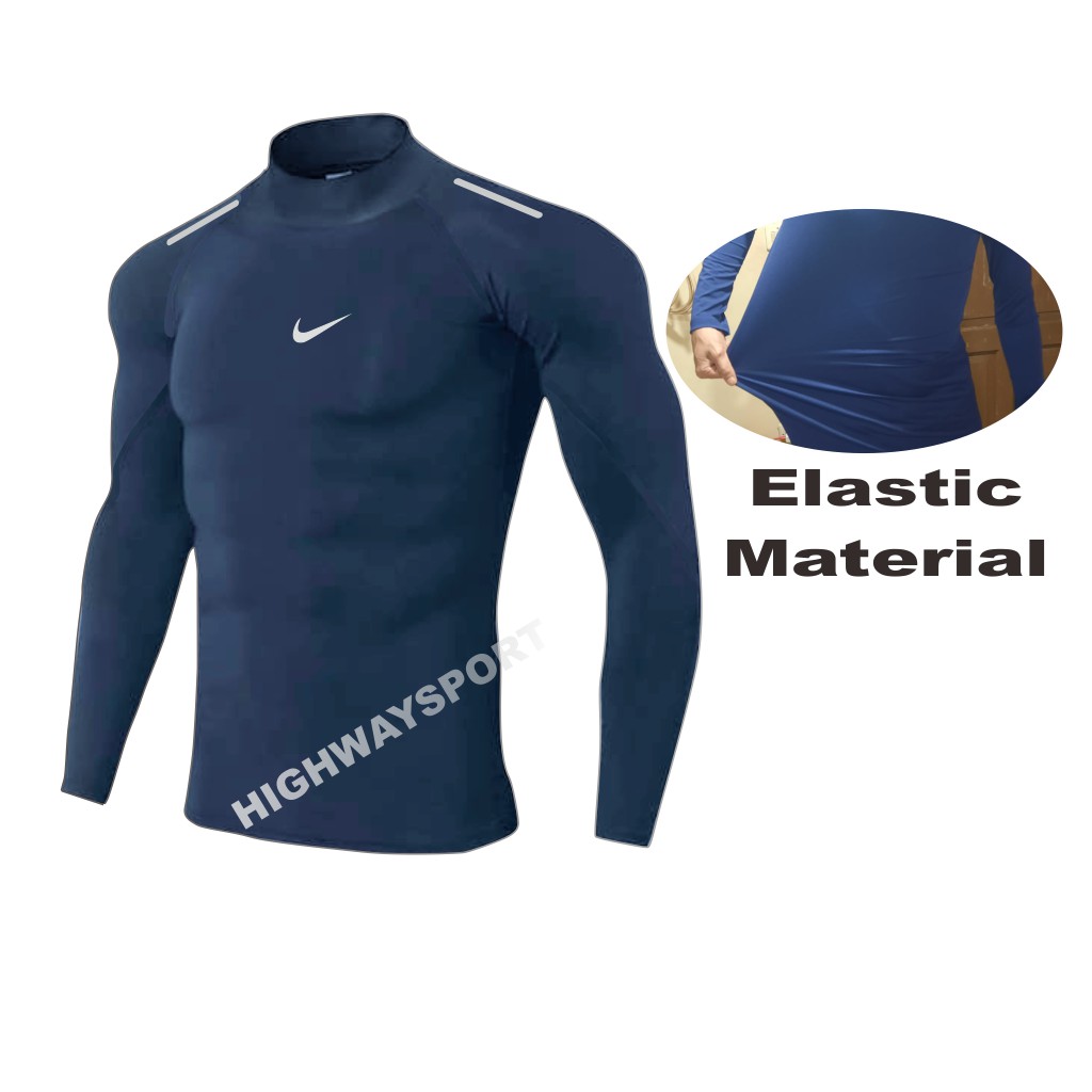 BASELAYER TURTLE NECK MANSET OLAHRAGA