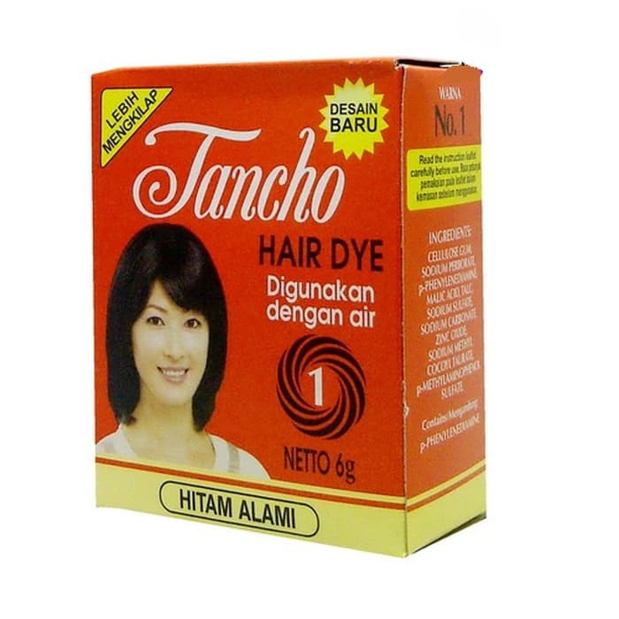 Semir Rambut Tancho Bubuk Natural Black 6gr