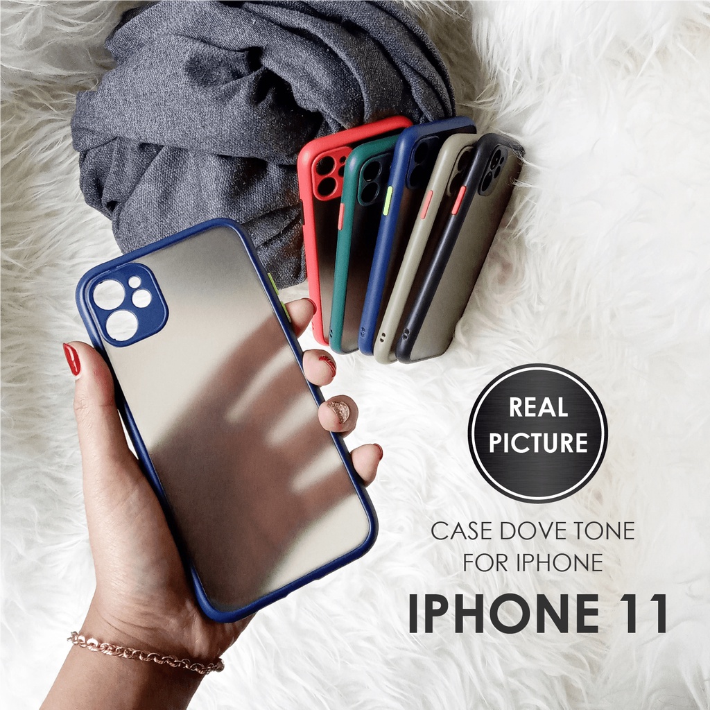 CASE HP IPHONE 11 SOFTCASE DOVE MATTE PLUS PELINDUNG CAMERA