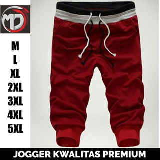  CELANA  JOGGER  PANTS 3 4 POLOS BAHAN  FLEECE TRANING 