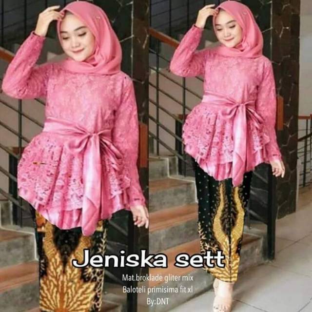 Jeniska sett rnb gamis broklat rok span
