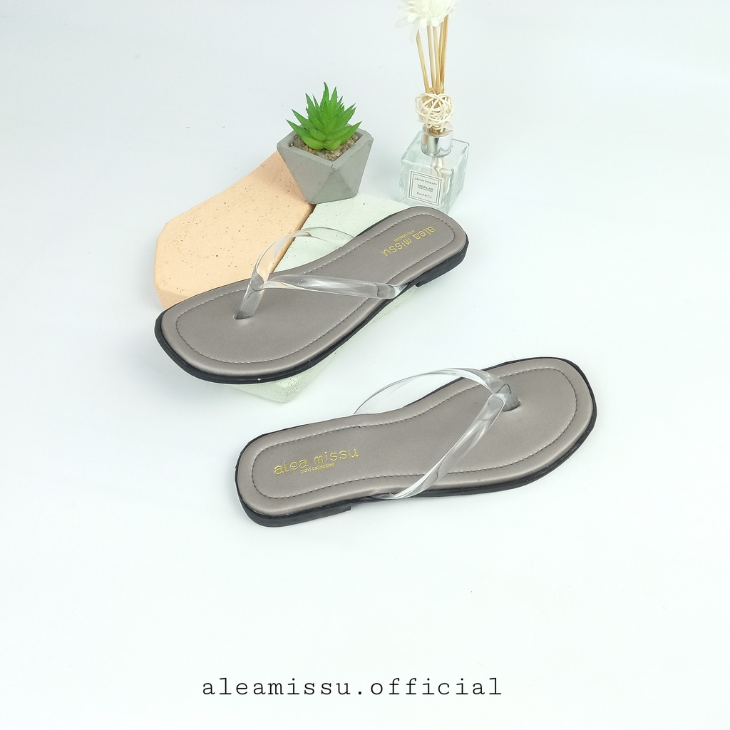 Swalin sandals Jelly Transparan Flat Sandal jepit by aleamissu