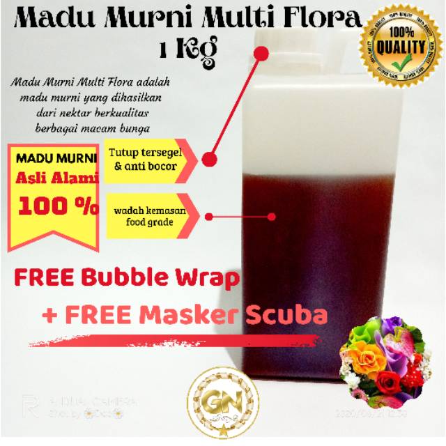 

MADU MURNI MULTI FLORA 1 KG DIJAMIN ASLI 100%
