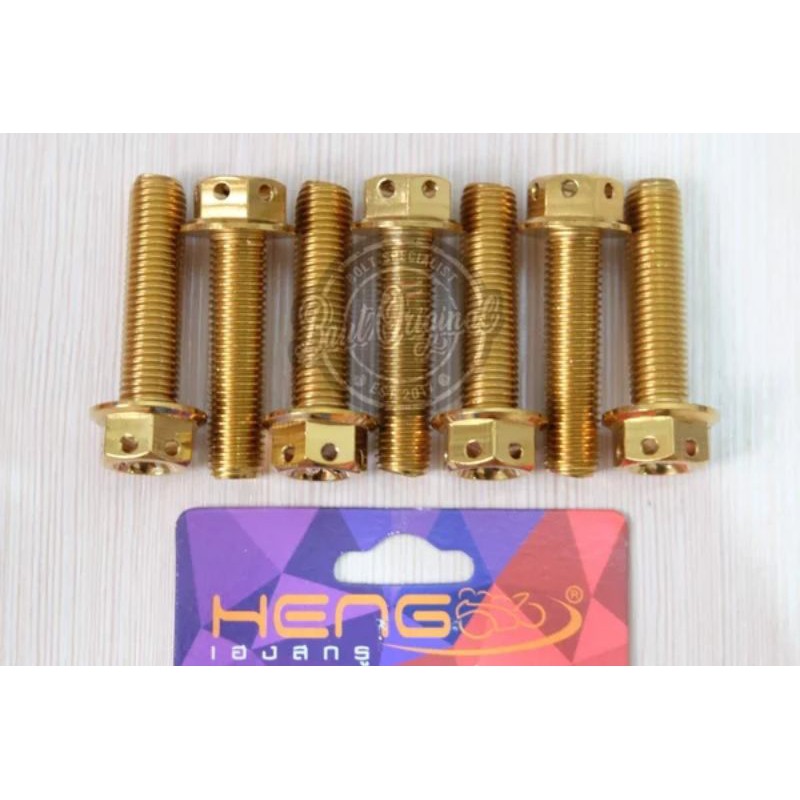 baut probolt 10x40 flower gold drat 14 panjang 4 cm original heng thailand