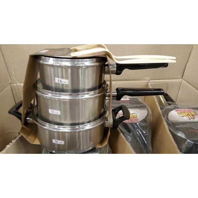 PANCI set MAXIM SUPER FIT STAINLESS SSP108 3 Set