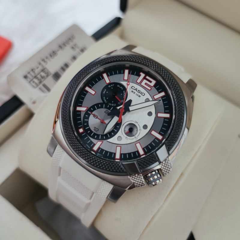 Jam Casio MTP-1316B | Casio MTP1316 Rubber White Original