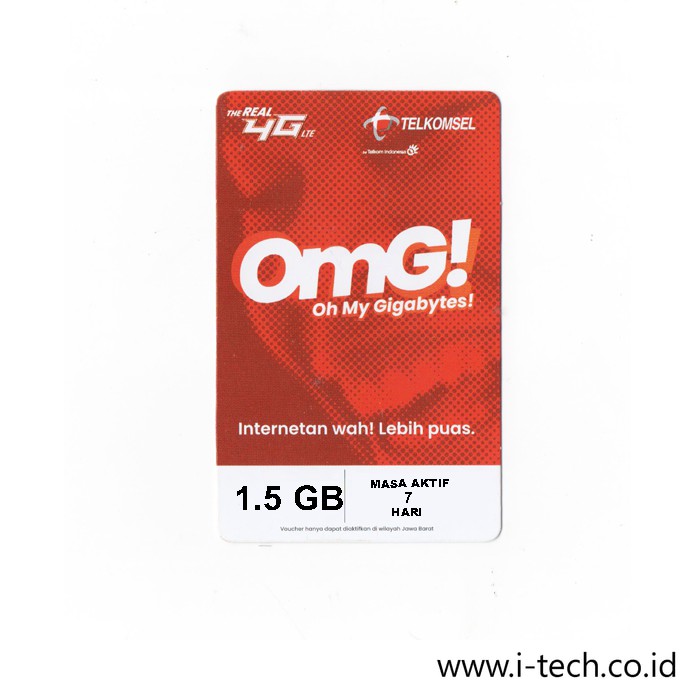 VOUCHER TELKOMSEL 1,5 GB (3 HARI)