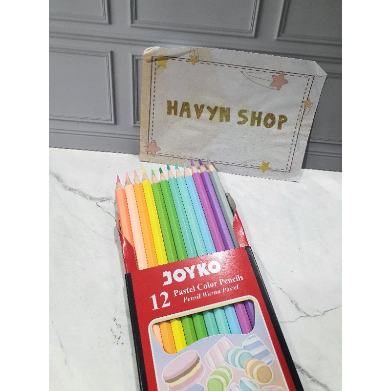 

color pencil/PENSIL WARNA 12 WARNA PASTEL panjang JOYKO