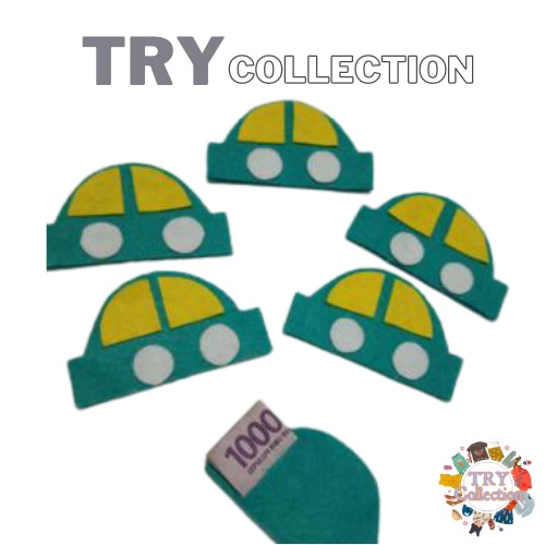 

[TRY COLLECTION] Amplop Lebaran DIY Isi 10 Pcs | Amplop Desain Mobil Berbahan Dasar Kain Flanel | SKU : AL-MBL