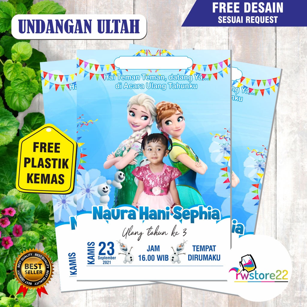 Jual Undangan Unik / Undangan Cantik / Undangan Ultah / Undangan Ulang