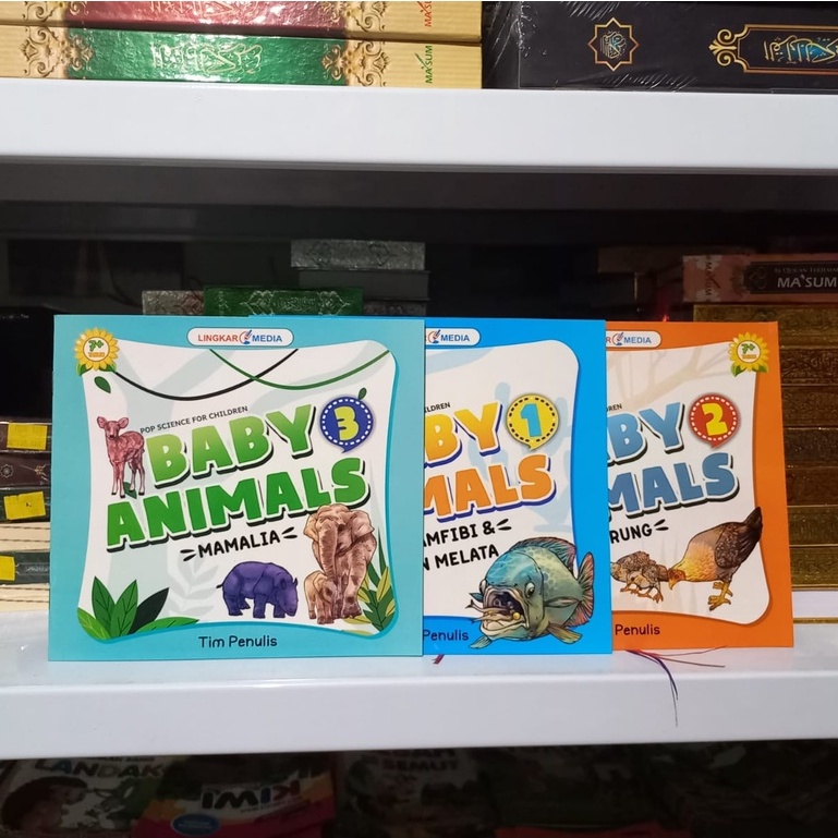 Buku Cerita Baby Animals Ikan Burung Mamalia Paket Isi 3 Buku (LM)