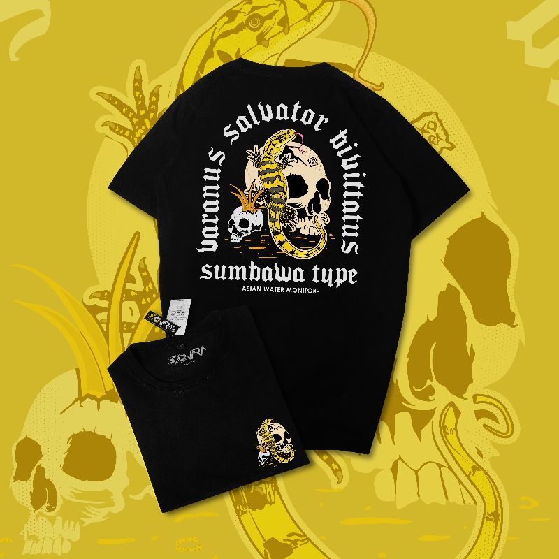 T-SHIRT/KAOS REPTILE/BAJU REPTILE EXOVARA CLOTH TYPE VARANUS SALVATOR BIVITTATUS/ SUMABAWA TYPE