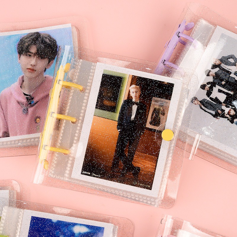 [Gongjin] Glittery Jelly Binder MPC Kpop Photocard Khusus MPC Card Mini / Journaling A7 Polaroid Foto Photo Card Kartu Emas Ganteng