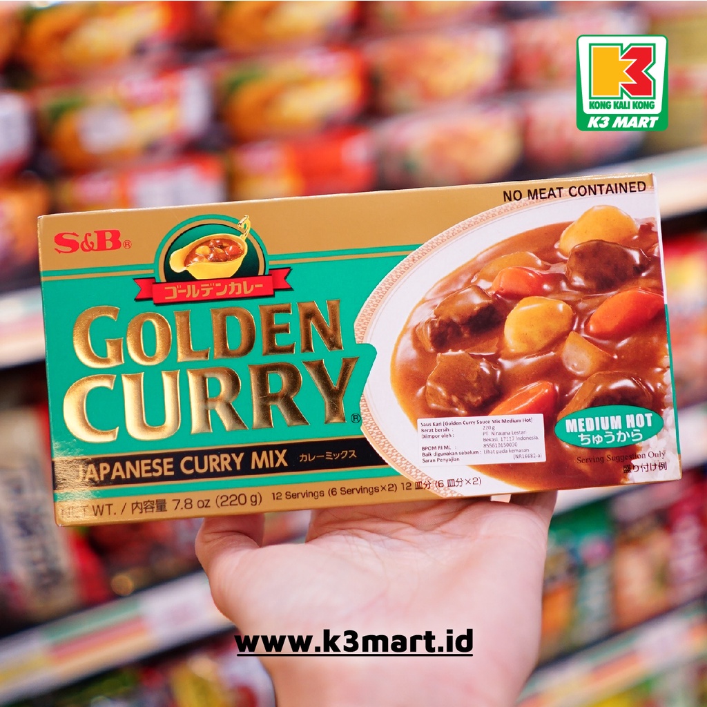 

S&B Golden Curry Mix Med Hot 220gr