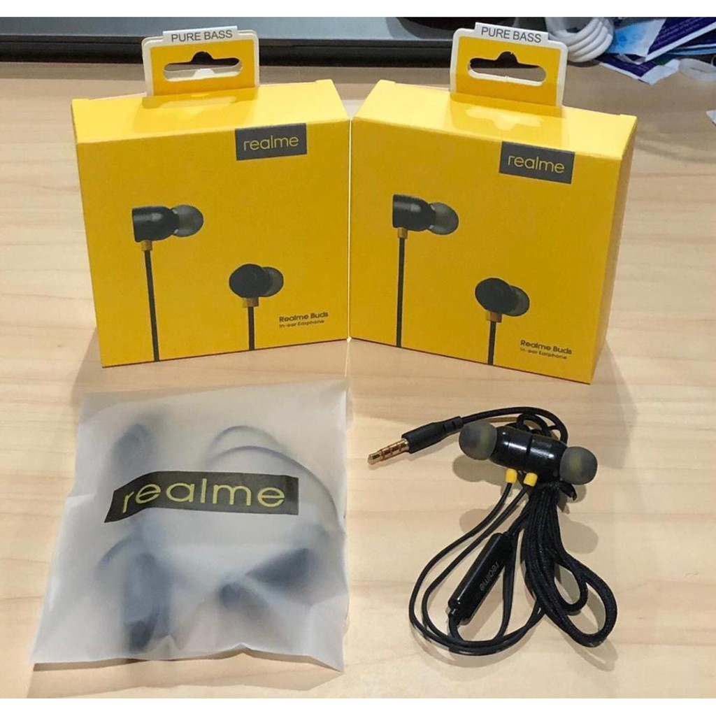 Headset Handsfree Realme QP001 - Earphone Realme MA10 Superbass