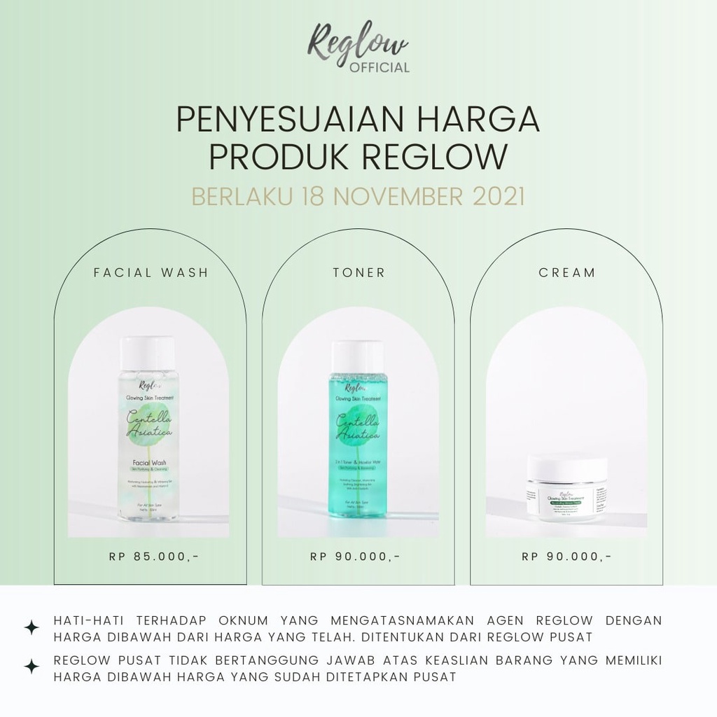 Reglow Paket Whitening Untuk Wajah Lebih putih dan Glowing
