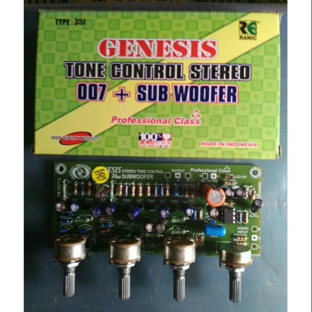 Kit Tone Control Stereo Genesis 007 Plus Subwoofer
