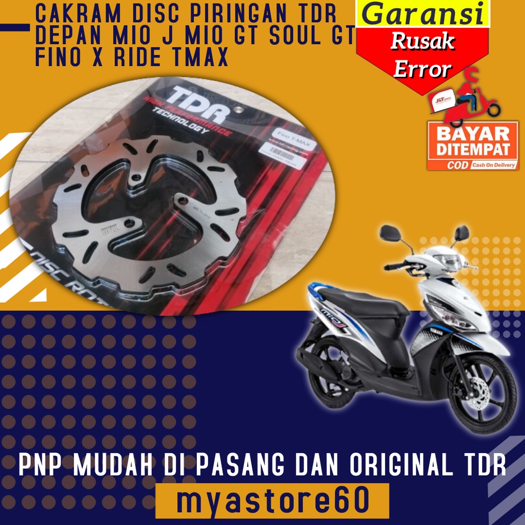 CAKRAM DISC PIRINGAN TDR DEPAN YAMAHA MIO J MIO GT SOUL GT FINO X RIDE TMAX