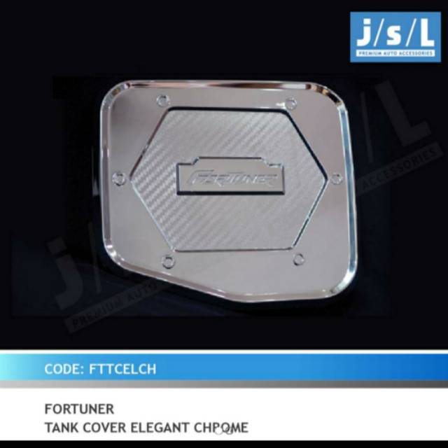 Tank cover/ tutup tangki mobil Fortuner model elegant chrome jsl