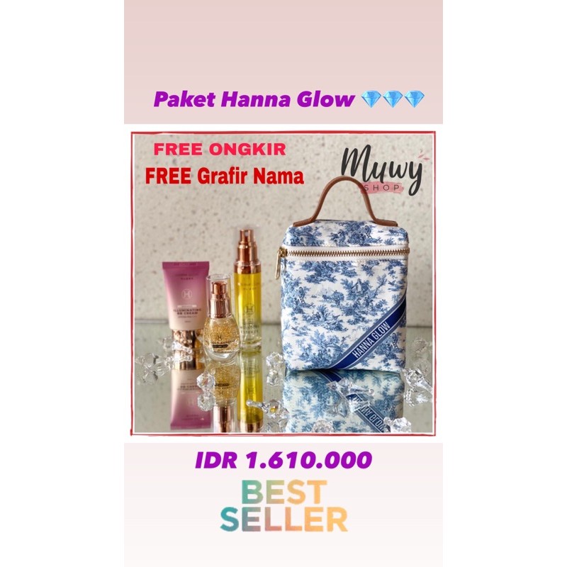 Hanna Glow Travel Set 3 items free Bag