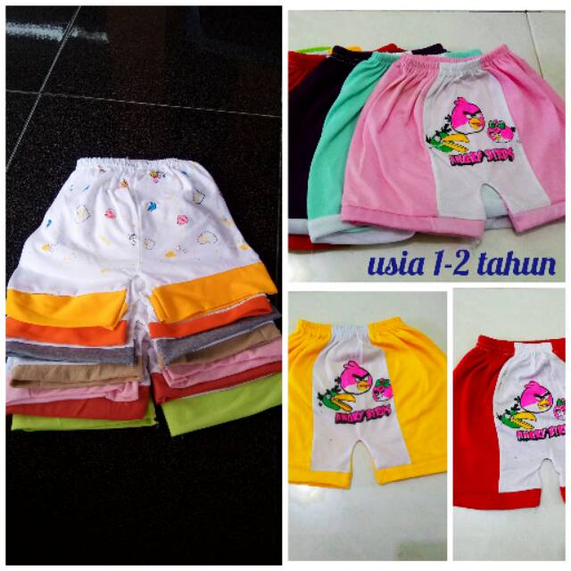 PROMO 12Pcs CELANA  ANAK MURAH OMPOL PUTIH  CELANA  