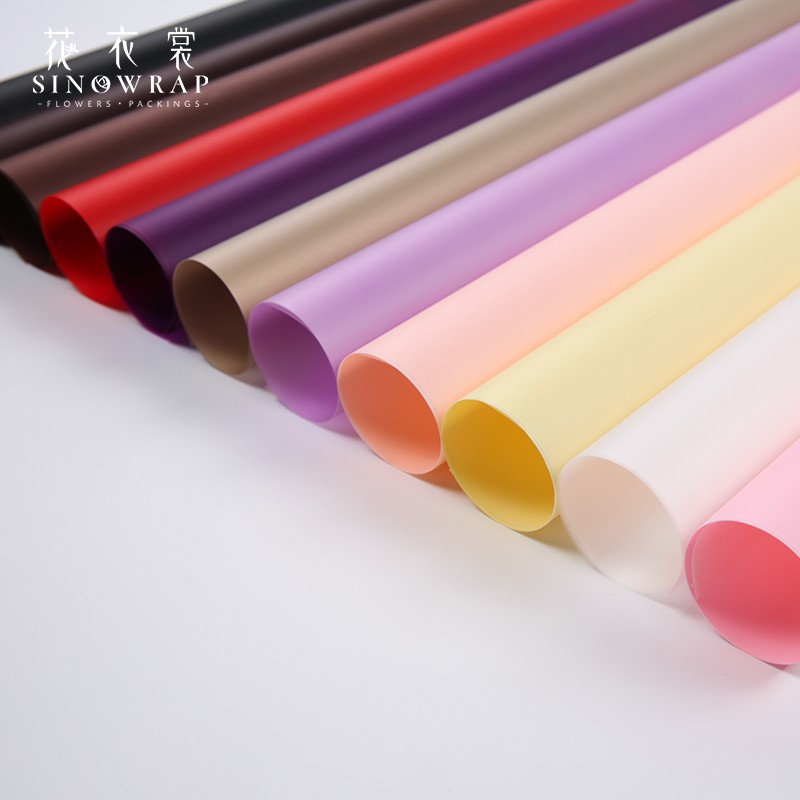 

KOREAN KERTAS BUNGA WM POLOS FLOWER WRAPPING ECER SATUAN TRANSPARAN CELLOPHANE BUKET