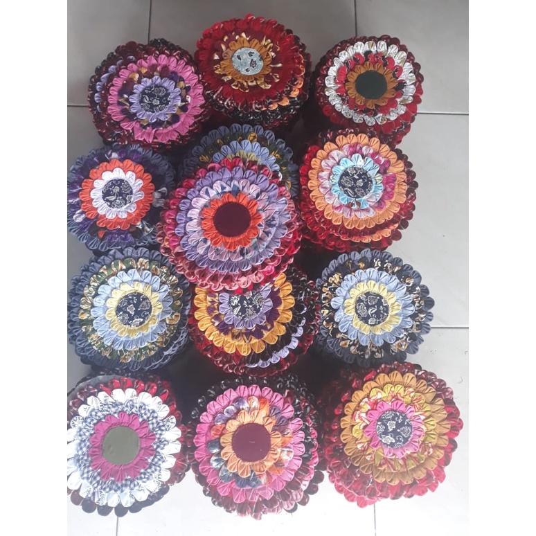 grosir jampel lemek panci lampin celemek piring vas bunga asbak kerajinan kain perca souvenir pesta