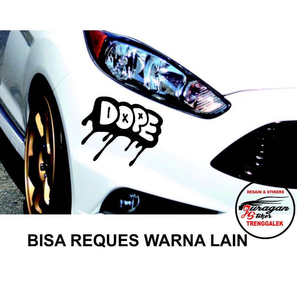 Cutting Stiker DOPE Untuk Bemper Depan Dan Belakang Kaca Mobil Universal Shopee Indonesia
