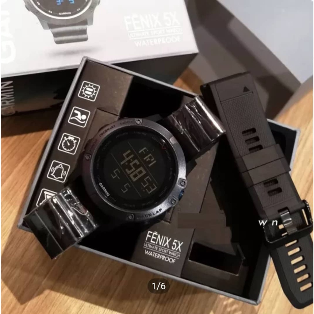 JAM TANGAN PRIA GARMIN HC-2838 + BOX EKSLUSIVE + BATERAI CADANGAN