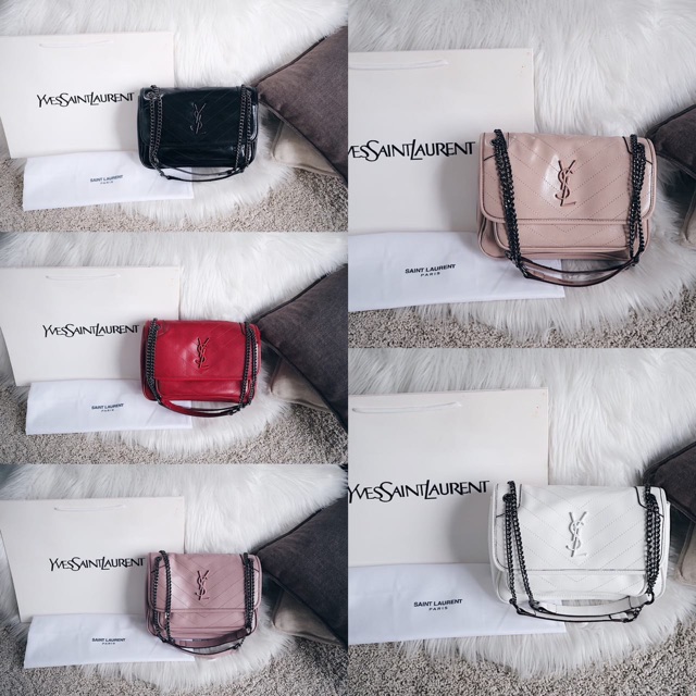 YSL Niki Baby in Vintage Leather Flap Bag