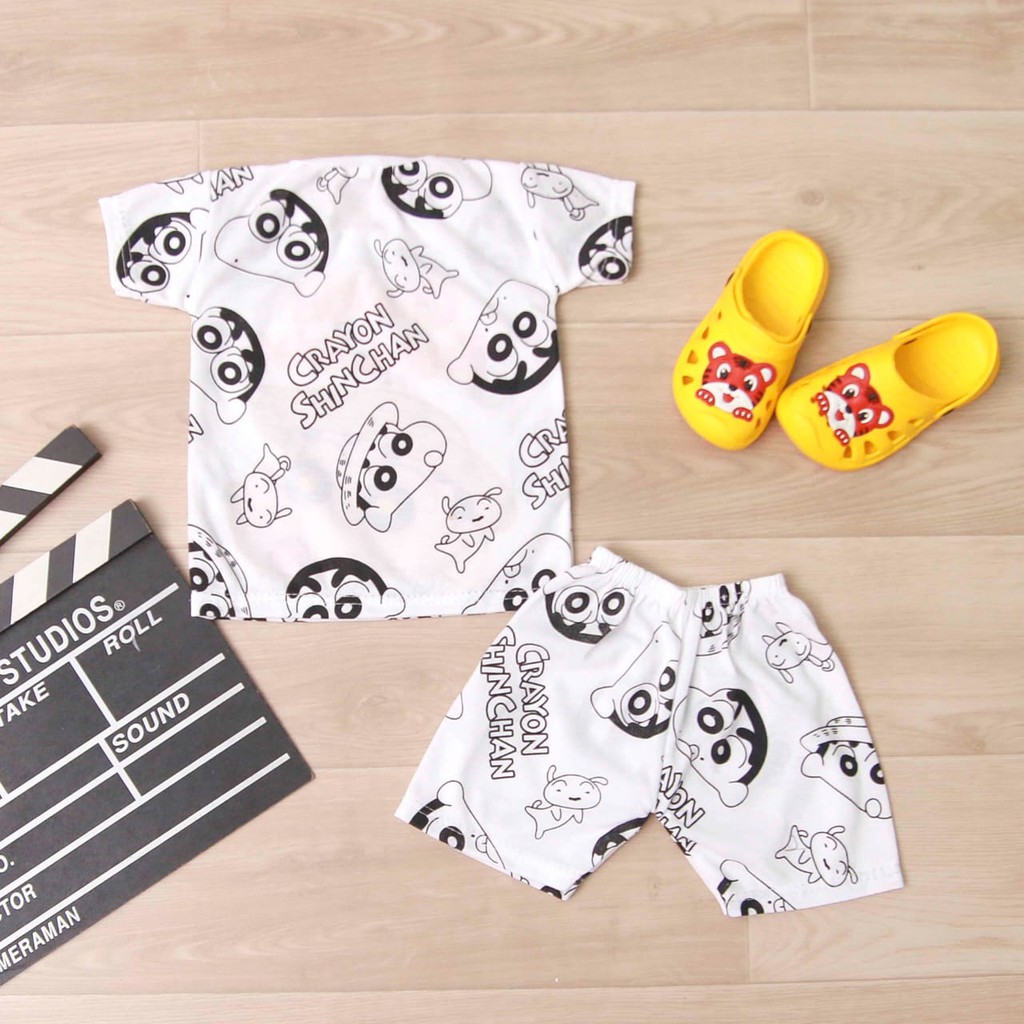 Jikialiang - SETELAN ANAK LAKI LAKI USIA 1-3 TAHUN ELLONIA GAMBAR SHINCHAN