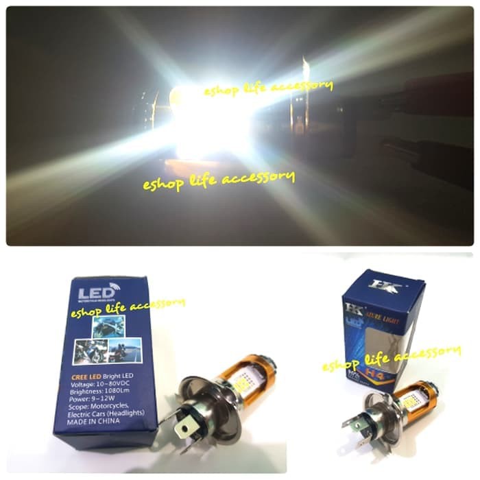 led cree h4 lampu depan utama motor vixion cb verza megapro byson