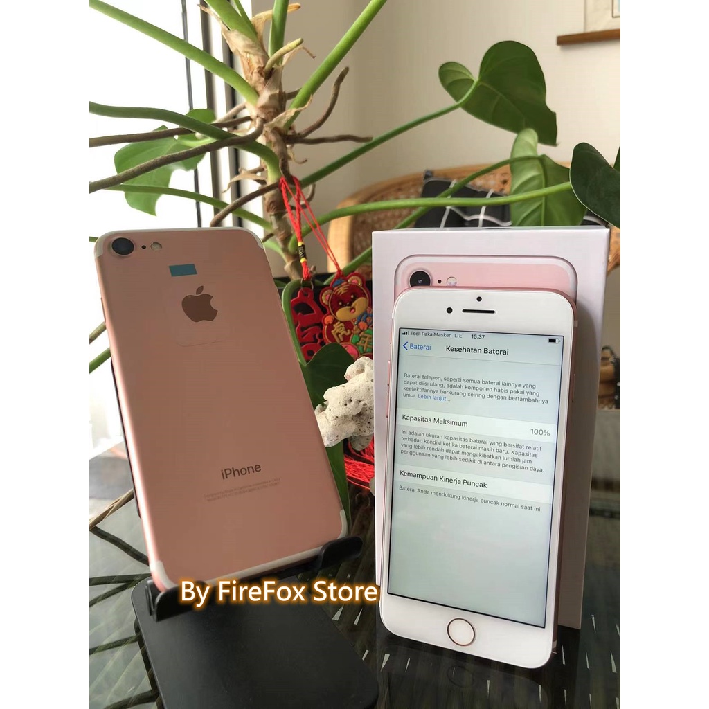 iPhone 7 32GB Fullset  All Sim Silent Original Second Mulus100% 3utools All Green (Garansi 1 Tahun)-2