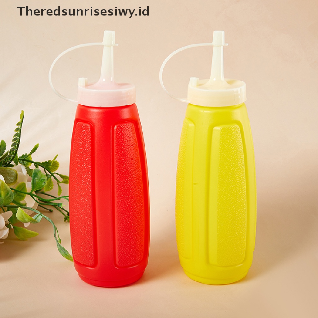 # Alat Rumah Tangga # 2pcs Botol Remas 150 / 300ml Bahan Plastik Dengan Tutup Dispenser Untuk Kecap