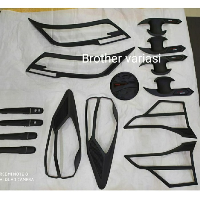 Paket garnish outer handle tank cover all new Terios 2018 hitam