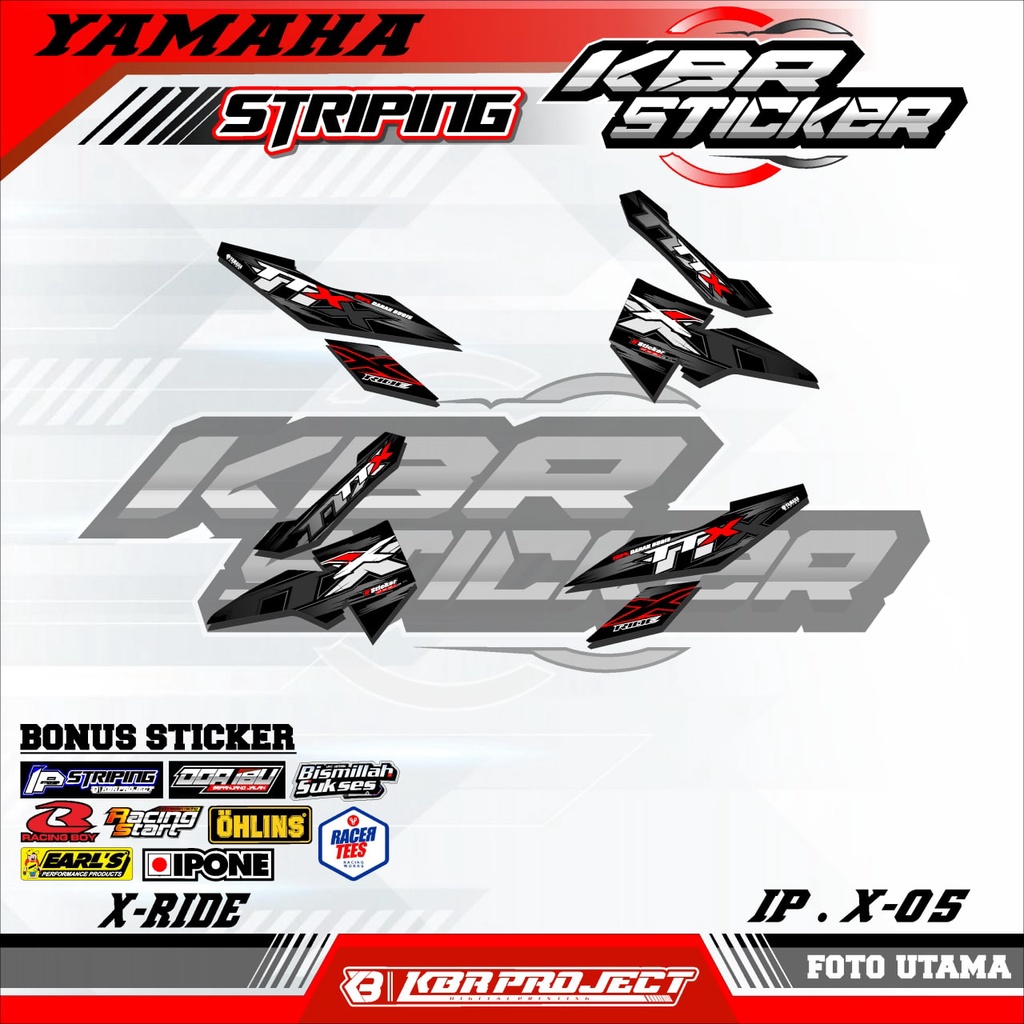 X RIDE (COD) STICKER STRIPING MOTOR YAMAHA X RIDE VARIASI.05