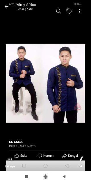 Kemeja Batik Pria Ppbtk07 Modern Lengan Panjang Casual Modis Trendy Masa Kini M L Xl Asli Pekalongan