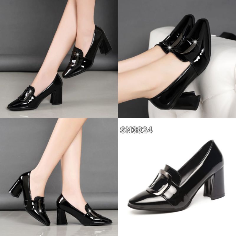 HIGH BLOCK SLOP FASHION SHOES KOREA SN3824