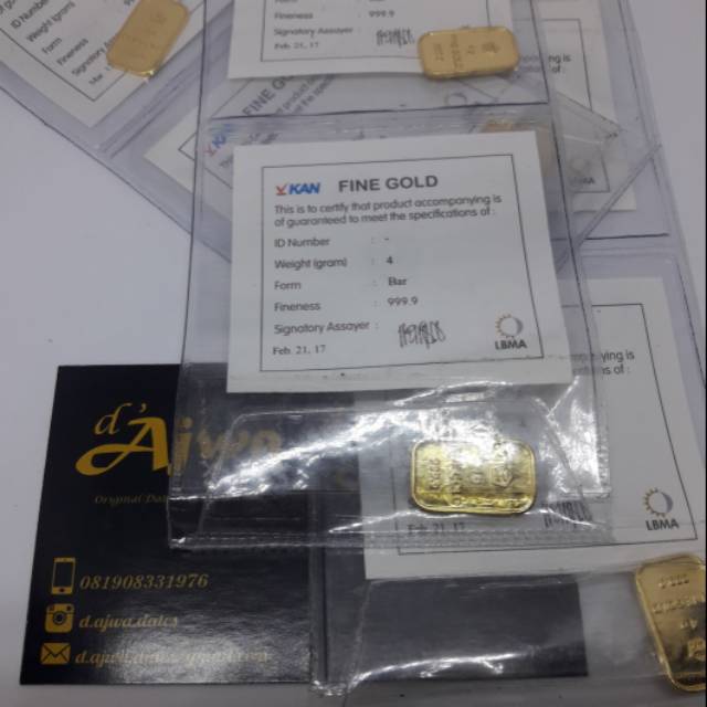 LOGAM MULIA ANTAM LM 4 GRAM SERTIFIKAT FINE GOLD COA