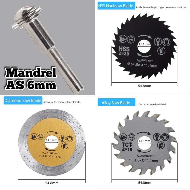 Mata Gerinda mini Die Grinder Cutting Disc Potong Keramik Aluminium Kayu PVC