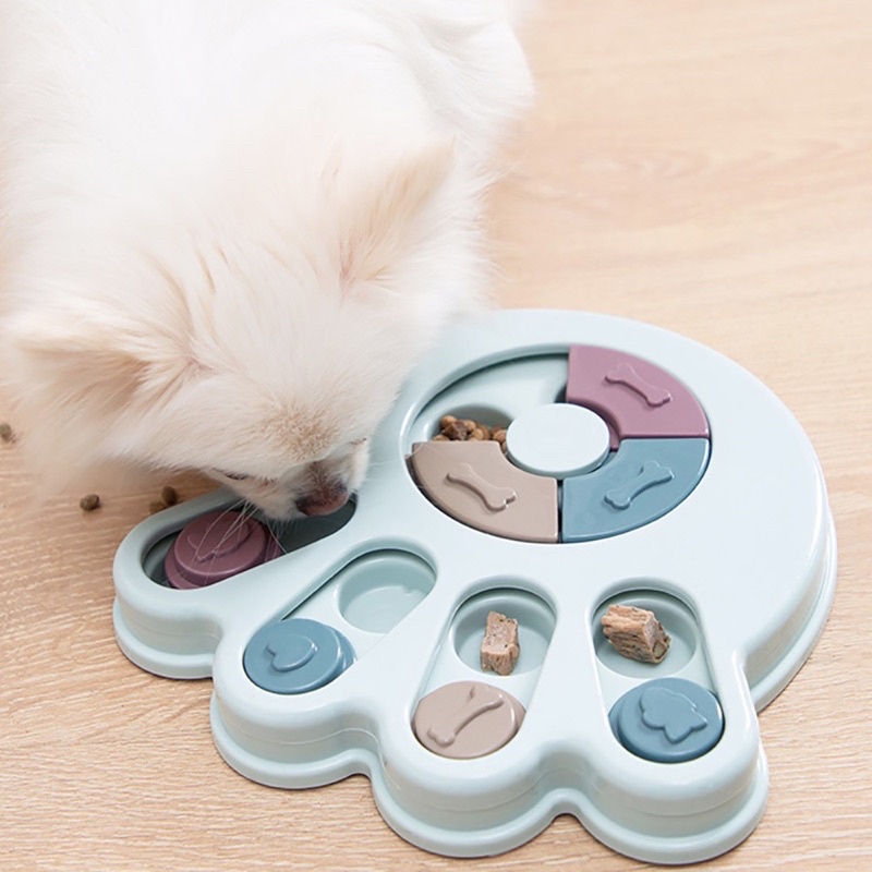 Puzzle toy for dog cat pet mangkok slow bowl anjing kucing feeding trainning puppy games feeder