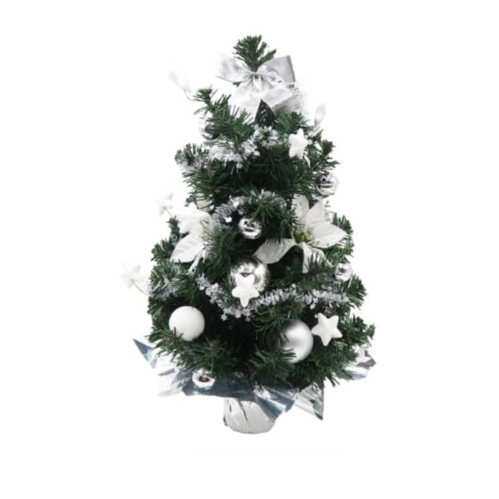 Noelle Pohon Natal Meja 40 Cm - Silver