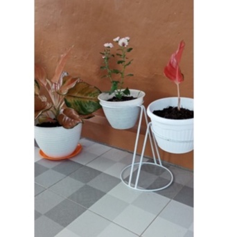 Standing Pot 2 in 1 D 18 CM / BERDIRI GANTUNG #Rak Bunga Pot Bunga