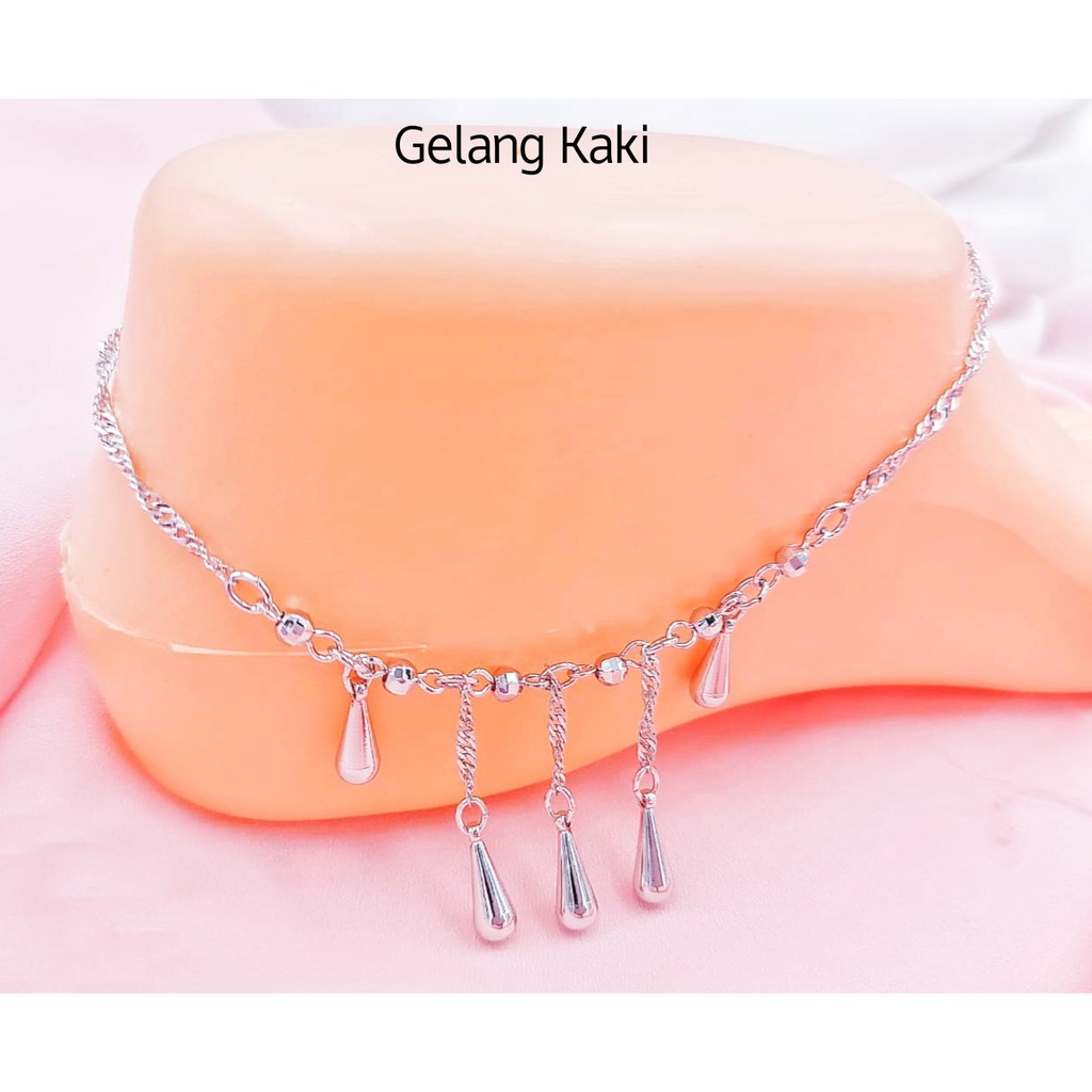 Gelang Kaki Silver XUPING - Perhiasan Lapis Emas Putih